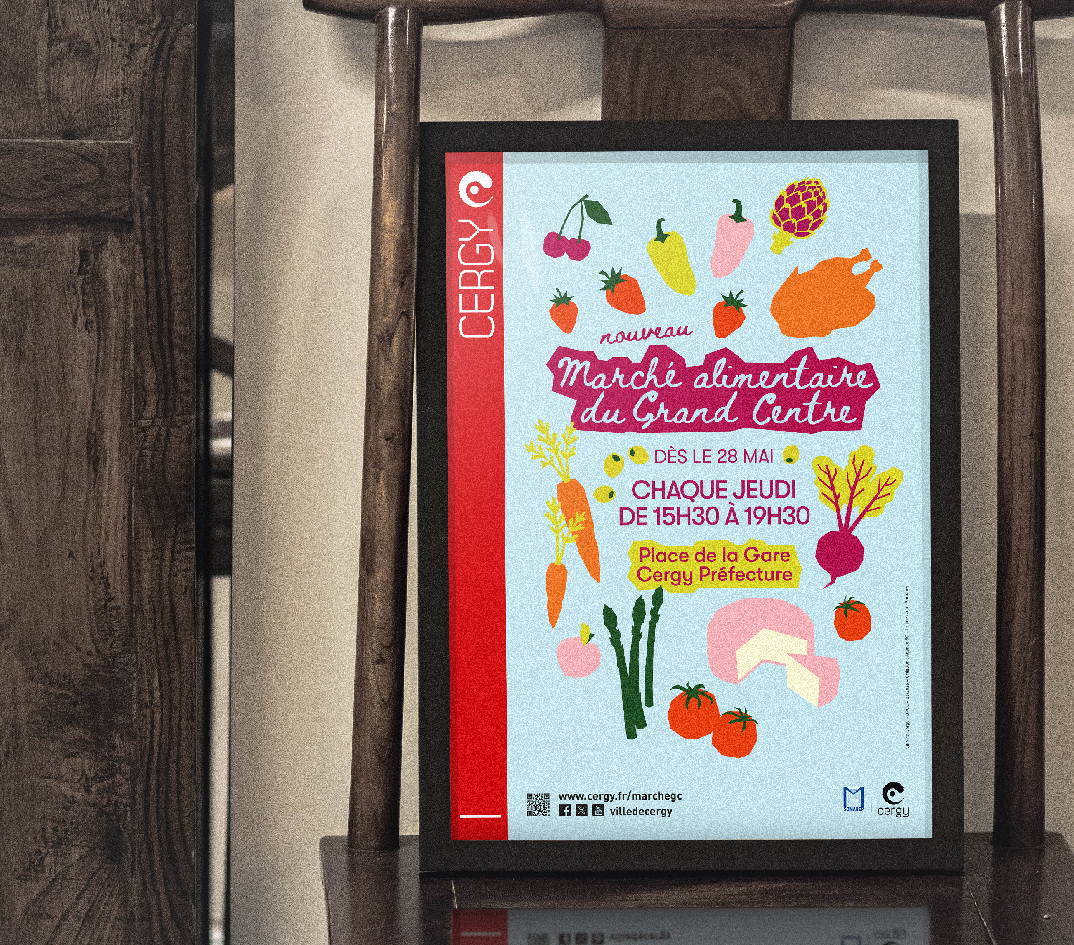 Affiche Marché alimentaire de Cergy