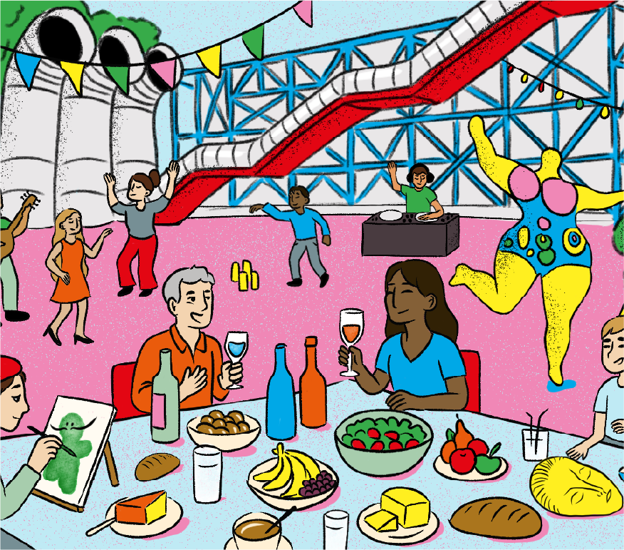 Illustration pour la fête des voisins du Centre Pompidou 