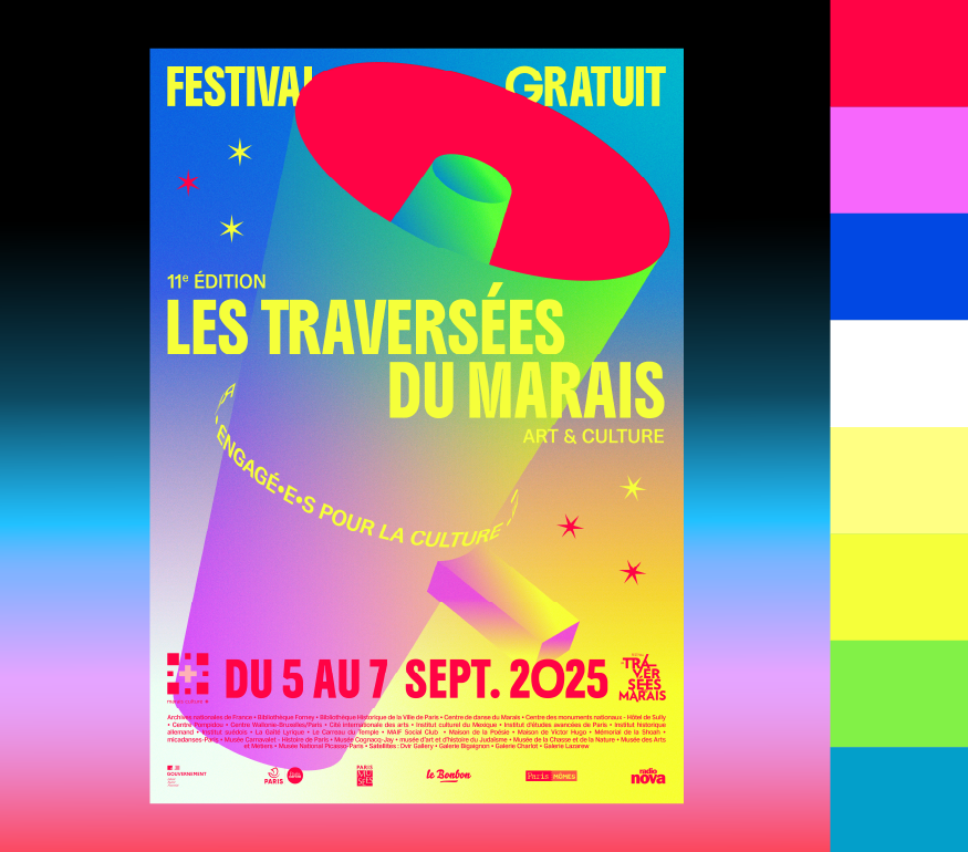 Traversées du Marais 11 - affiche et charte couleur