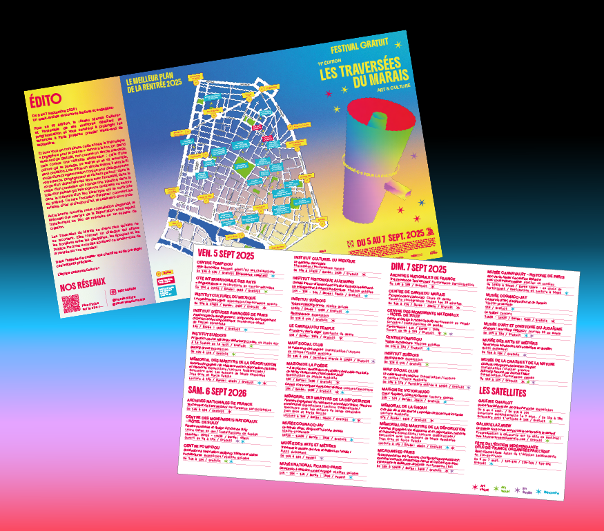 Traversées du Marais 11 - dépliant recto-verso