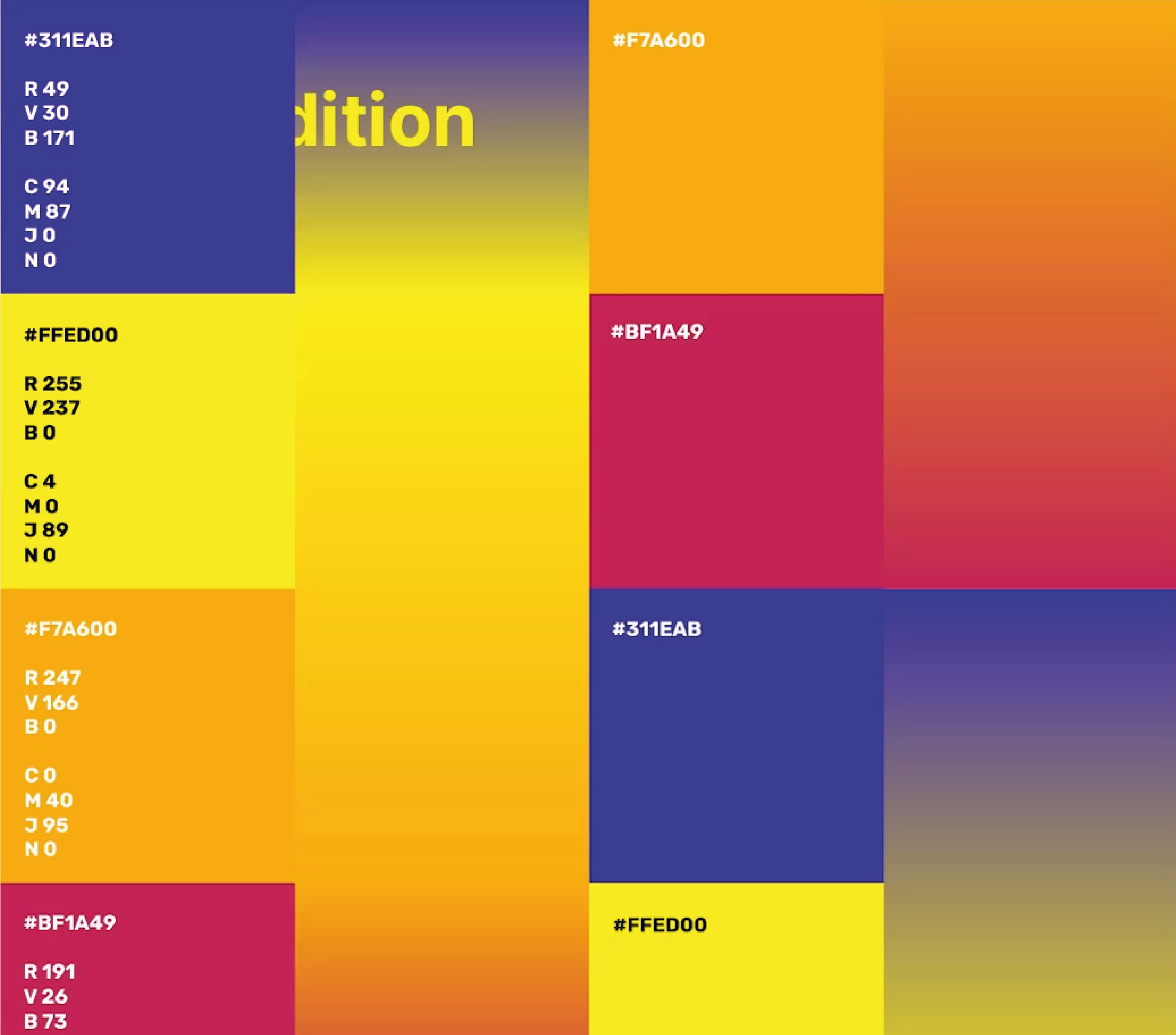 Festival fait d'hiver 2025 palette de couleurs
